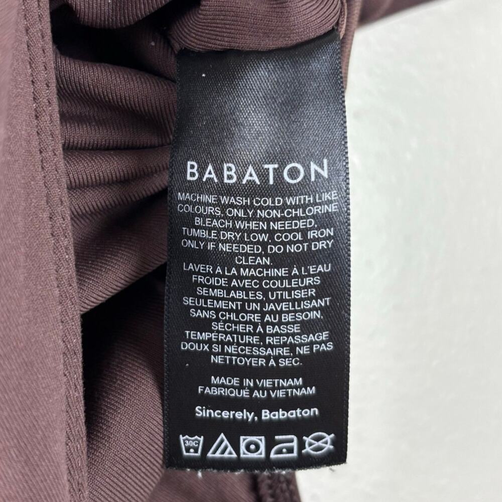 Aritzia Babaton Contour Short Sleeve Bodysuit Size Small in Dark Brown - Picture 7 of 10